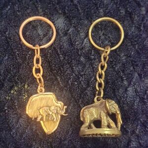 vintage Elephant keychains Set Of 2